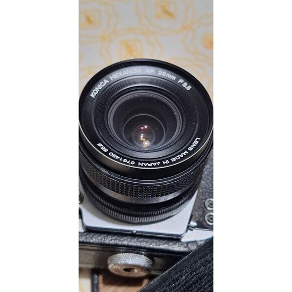 Konica autoreflex T 35mm SLR film camera with a Konica hexanon 28mm f/3.5 lens - Picture 2 of 11